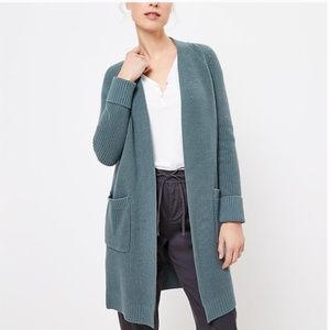 NWT LOU & GREY STITCHY POCKET OPEN CARDIGAN